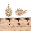 SHEGRACE Brass Micro Pave Cubic Zirconia Pendants XGRQ2O533-446A-G-3