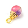 Natural White Jade Dyed Bead Pendants PALLOY-JF02306-3