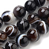 Natural Black Agate Beads Strands X-G-S259-04A-6mm-1