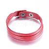 Leather Cord Snap Bracelets BJEW-P099-10-3