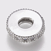 Brass Micro Pave Cubic Zirconia Bead Spacers LS-ZIRC-K074-11A-01P-2
