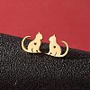 Stainless Steel Small Animal Stud Earrings for Women PW-WG5B49B-25-1