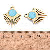 303 Stainless Steel Enamel Pendants STAS-Q110-35G-03-3
