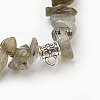 Natural Labradorite Beads Stretch Bracelets BJEW-JB03860-08-2