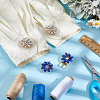 4Pcs 2 Colors Alloy Rhinestone Cufflinks HJEW-NB00212-4