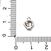 925 Sterling Silver Micro Pave Clear Cubic Zirconia Shell Shaped Charms STER-U009-09P-01-3