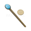 Tibetan Style Alloy Bookmark Rulers AJEW-JK00262-02-2