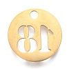 304 Stainless Steel Pendants STAS-F233-18-G-2
