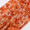 Natural Carnelian Beads Strands G-N0006-6mm-17-5