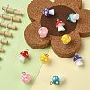 10Pcs 5 Colors Opaque Resin Pendants RESI-YW0001-50-5