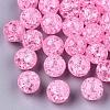Transparent Crackle Acrylic Round Beads Strands CCG-R002-12mm-05-3