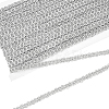 Polyester Braided Metallic Lace Trim SRIB-WH0011-180D-02-1