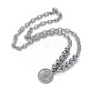 304 Stainless Steel Pendant Necklaces NJEW-O113-06P-2