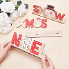 GORGECRAFT 3Sets 3 Styles Natural Wood Letter Home Display Decorations DJEW-GF0001-07-3