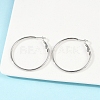 Tarnish Resistant 201 Stainless Steel Hoop Earrings EJEW-F188-24P-B-4