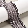 Natural White Jade Bead Strands G-R346-6mm-10-2