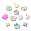 60Pcs 6 Styles Macaron Color Natural Shell Dyed Beads BSHE-CJ0001-13-8
