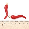 Rack Plating Alloy Enamel Pendants PALLOY-R451-07G-03-3