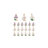18Pcs 3 Colors Transparent Glass Pendants GLAA-DC0001-18-6