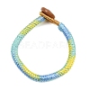 Handwoven Gradient Braided Polyester Cord Pendant Decorations HJEW-F026-01A-2