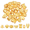 CHGCRAFT 35Pcs 7 Styles Alloy European Beads FIND-CA0006-52-1