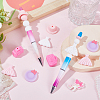 12Pcs 6 Style Food Grade Eco-Friendly Silicone Focal Beads SIL-SC0001-30-4
