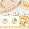 100Pcs Brass Spacer Beads KK-HS0015-31G-3