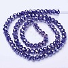 Electroplate Glass Beads Strands EGLA-A034-P2mm-B07-2