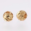 Carved Brass Beads X-KK-G312-02G-4mm-2