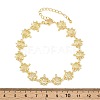 Brass Micro Pave Clear Cubic Zirconia Link Chain Bracelets for Women BJEW-A090-11C-G-5