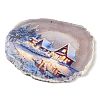 Printed Natural Agate Slice Stone Ornament DJEW-M011-04I-1