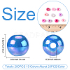 200Pcs 10 Colors Opaque Acrylic Beads MACR-YW0003-77-3