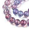 Baking Paint Glass Beads Strands DGLA-Q023-8mm-DB69-01-3