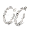 304 Stainless Steel Twist Ring Stud Earrings EJEW-B026-24P-1