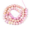 Anti-Tarnish Electroplate Glass Beads Strands EGLA-T021-8mm-15-04-2