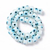 Handmade Evil Eye Lampwork Beads Strands LAMP-F024-01B-03-3