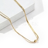 201 Stainless Steel Double Layer Necklace with Round Ball Beaded for Women NJEW-D055-01G-1