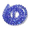 Electroplate Transparent Glass Beads Strands EGLA-A035-T10mm-L14-2