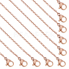 PVD Vacuum Plating Classic Plain 304 Stainless Steel Mens Womens Cable Chain Necklaces STAS-UN0017-38RG-B-1
