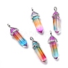 Faceted Bullet Glass Pointed Pendants KK-E282-01P-06-1
