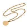 Basketball 201 Stainless Steel Pendant Necklaces for Men Women NJEW-K283-21G-2