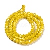 Opaque Solid Color Electroplate Glass Beads Strands EGLA-A039-P4mm-B05-2