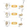 SUPERFINDINGS 24Pcs 3 Style Alloy Stud Earring Findings FIND-FH0006-52-2