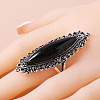 Horse Eye Alloy with Resin Finger Rings FS-WG13A66-02-2