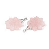 Natural Rose Quartz Pendants G-T144-12C-2