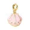 Brass Enamel European Dangle Charms KK-C119-05G-2