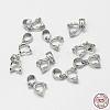 Anti-Tarnish Rhodium Plated 925 Sterling Silver Pendant Bails STER-A102-001P-3
