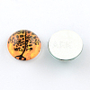 Half Round/Dome Tree Pattern Glass Flatback Cabochons for DIY Projects X-GGLA-Q037-25mm-M31-2