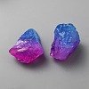 Electroplated Raw Rough Natural Quartz Crystal Beads G-WH0016-43B-1