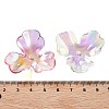 UV Plating Transparent Acrylic Bead Caps MACR-K356-15D-3